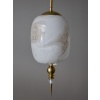 Suspensions in Brass with Painted Glass Globes 