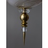 Suspensions in Brass with Painted Glass Globes 