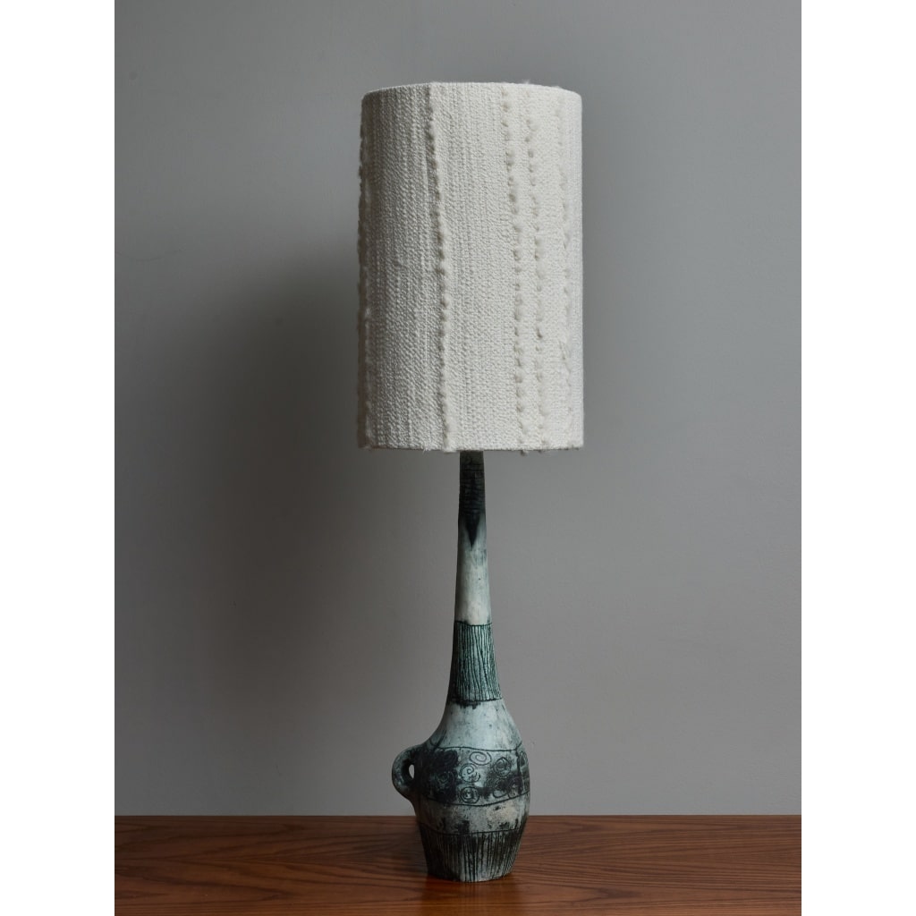 Tall Jacques Blin Ceramic Table Lamp 