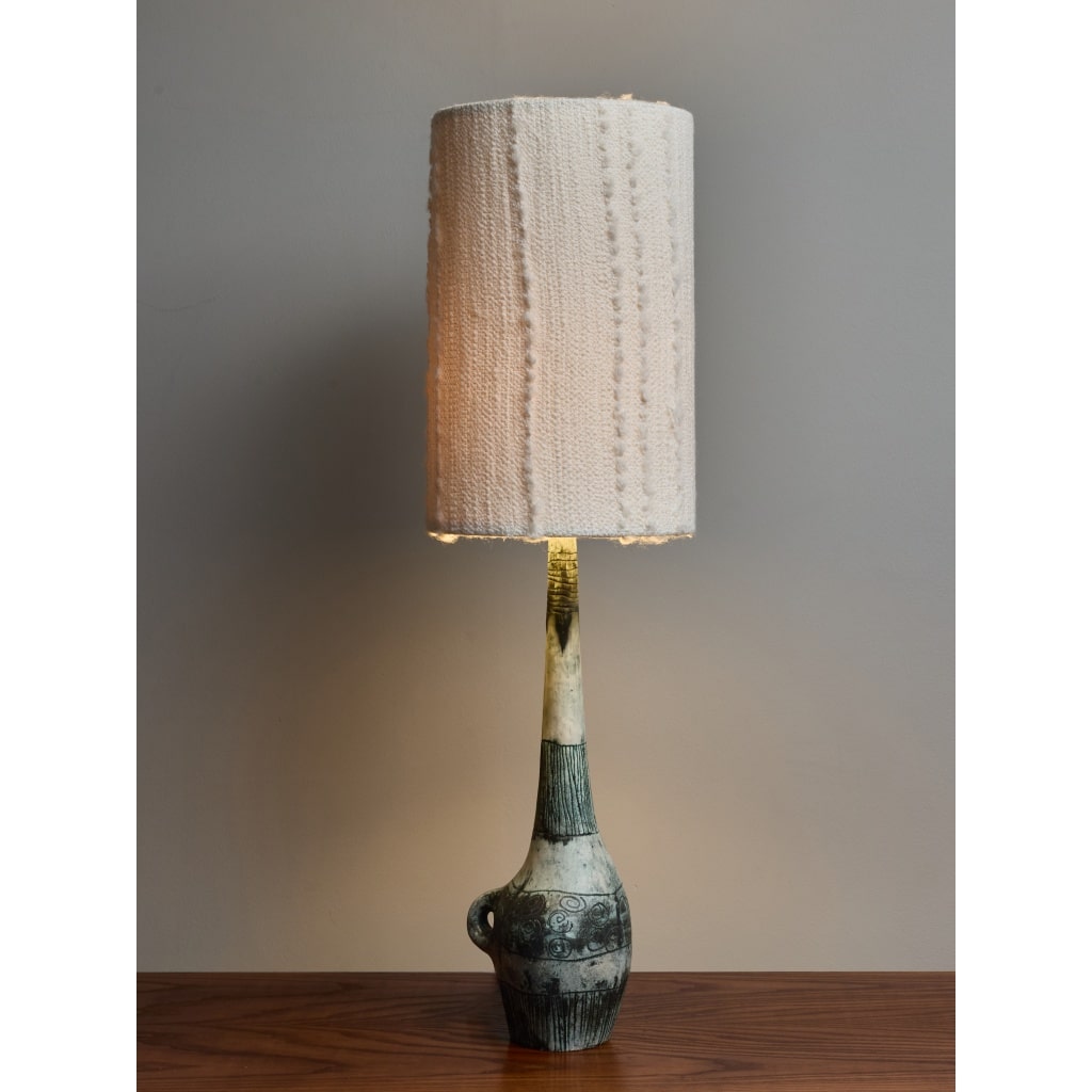 Tall Jacques Blin Ceramic Table Lamp 