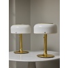 Pair of Brass and Acrylic Knubbling Table Lamps by Anders Pherson 