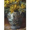 Vase aux mimosas, par J. Olivier 