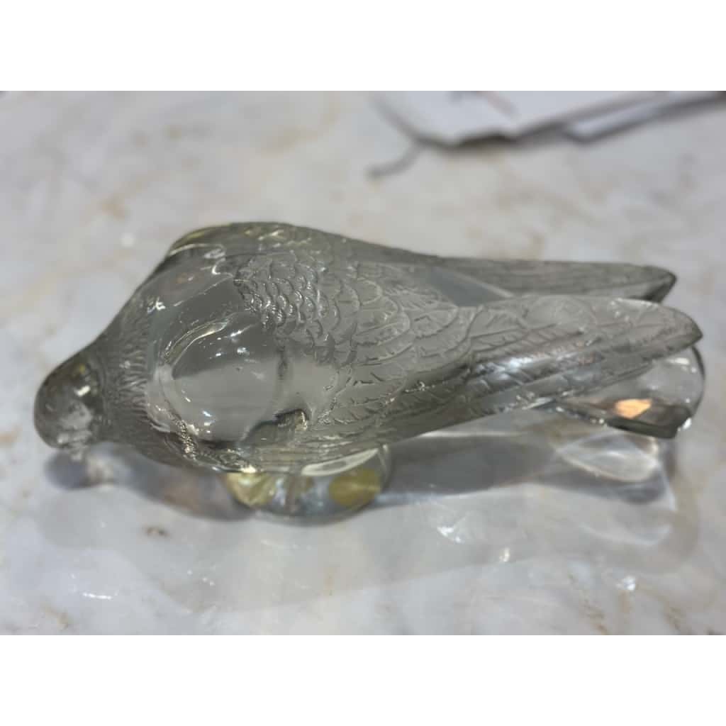 R Lalique, Paire de Pigeon Vervier et Pigeon « GAND » 