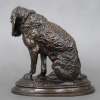 Sculpture - Chien Terrier Assis , Emmanuel Frémiet (1824-1910) - Bronze 