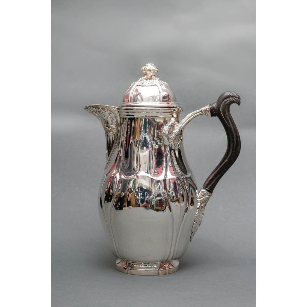 LELIÈVRE (Eugène-Alfred) – Cafetière en argent Massif TIFFANY circa 1880 ART NOUVEAU 