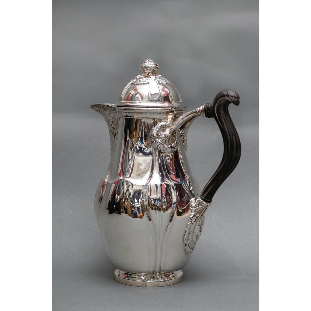 LELIÈVRE (Eugène-Alfred) – Cafetière en argent Massif TIFFANY circa 1880 ART NOUVEAU 