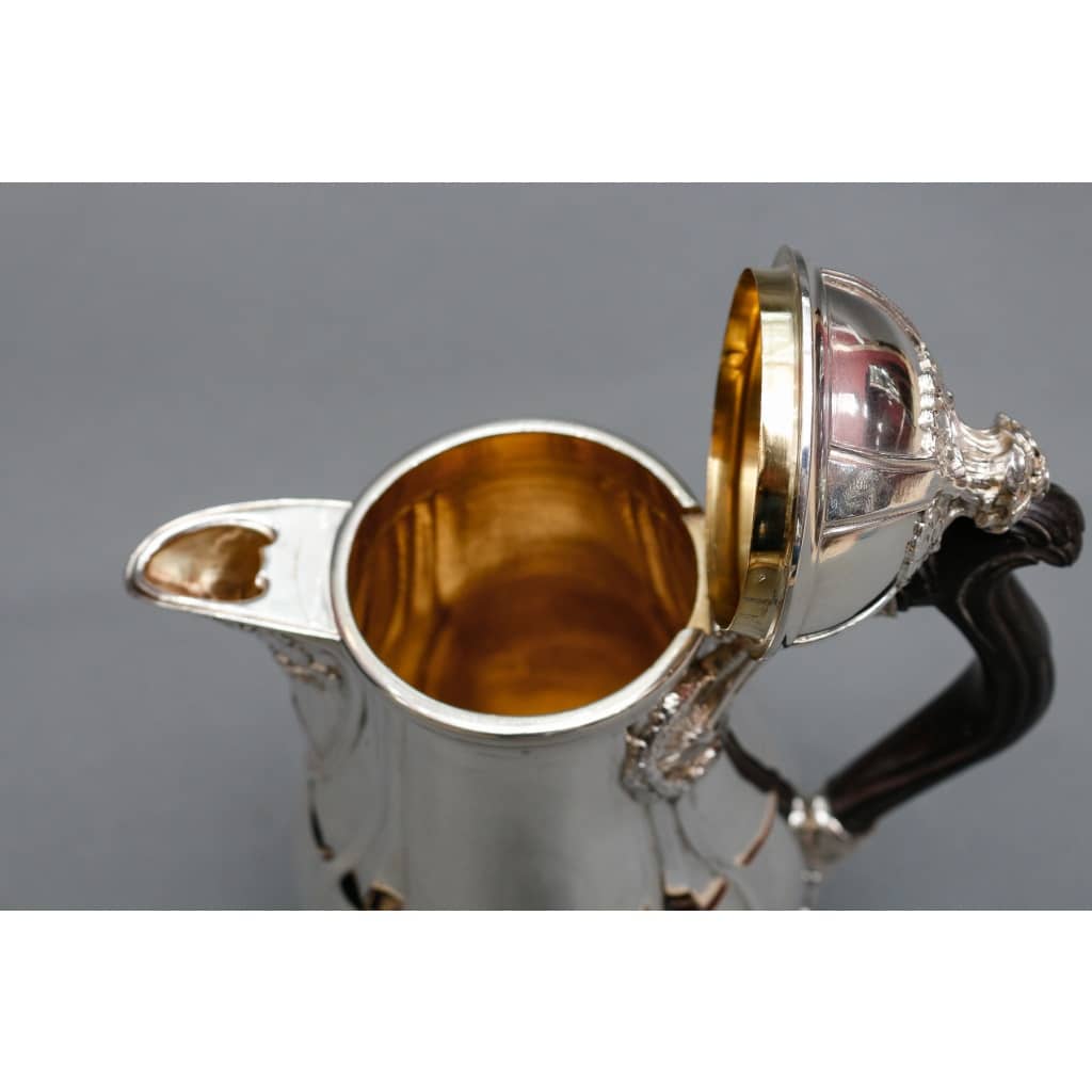 LELIÈVRE (Eugène-Alfred) – Cafetière en argent Massif TIFFANY circa 1880 ART NOUVEAU 