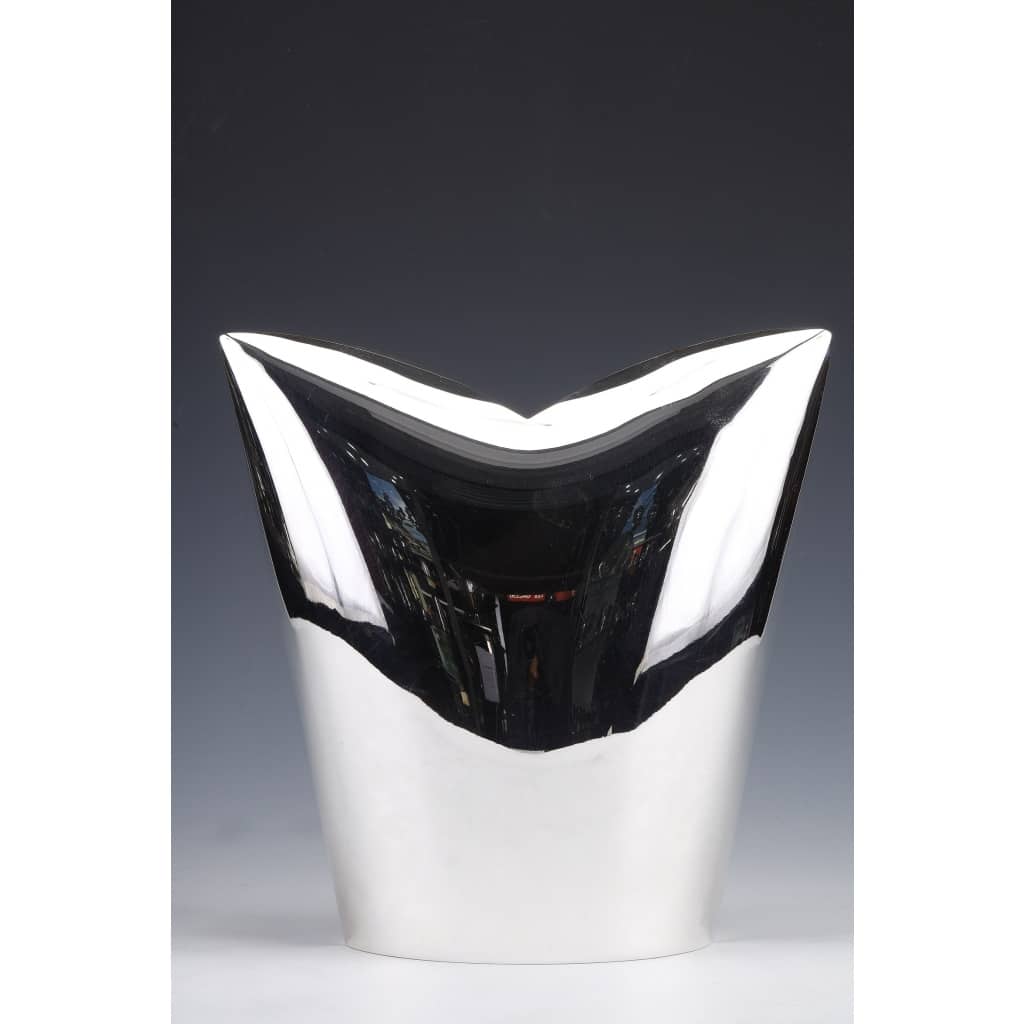 Gabriel de Vecchi - VASE EN ARGENT MASSIF DESIGN ITALIEN XXè 