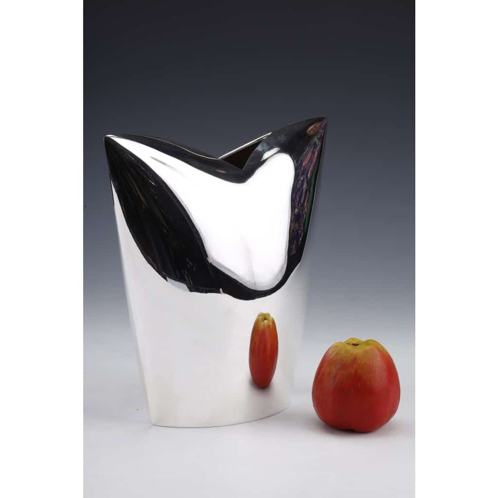 Gabriel de Vecchi - VASE EN ARGENT MASSIF DESIGN ITALIEN XXè 