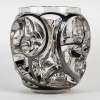 Vase "Tourbillons" verre blanc émaillé noir de René LALIQUE 