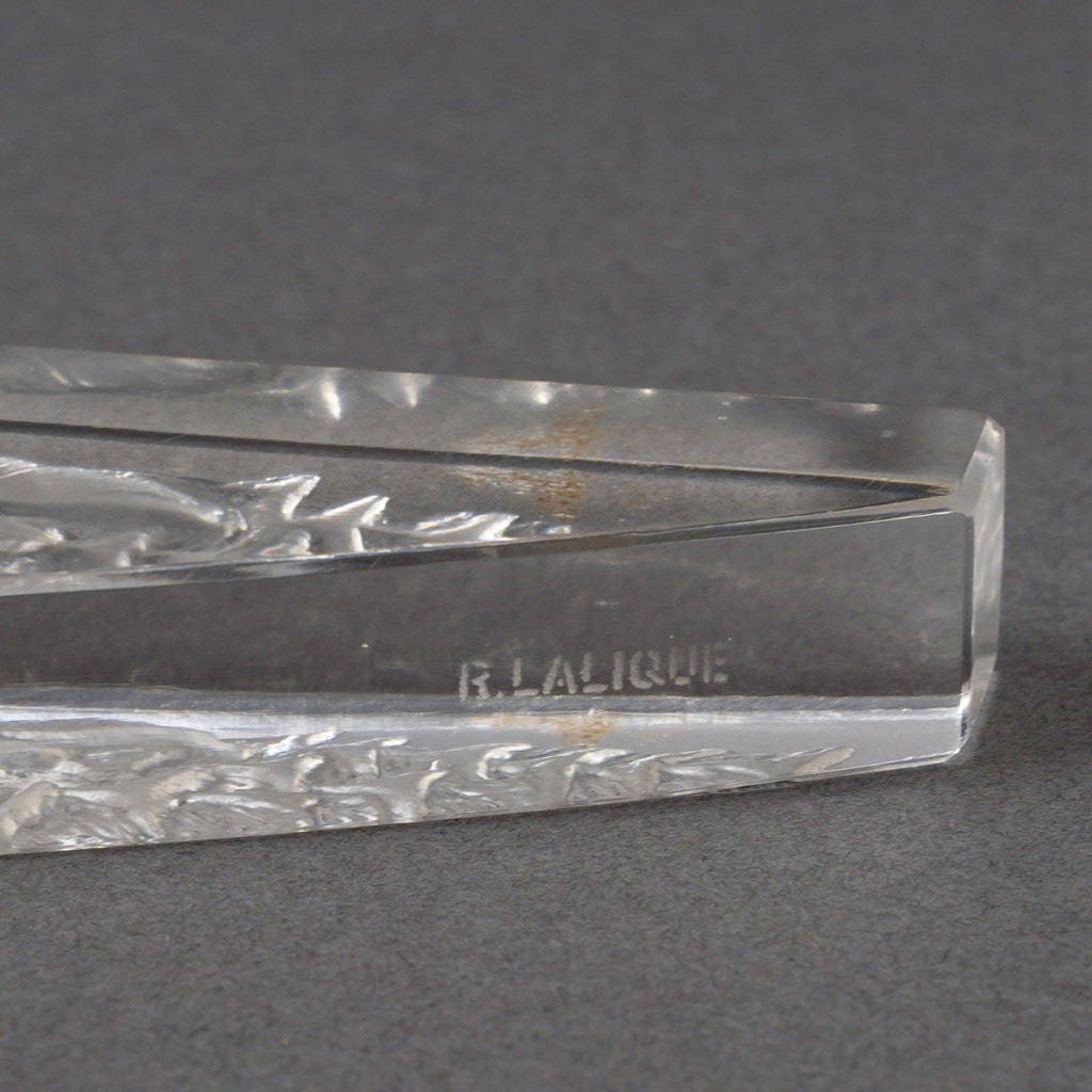 Veilleuse Tiare "Deux Paons" verre blanc de René LALIQUE 