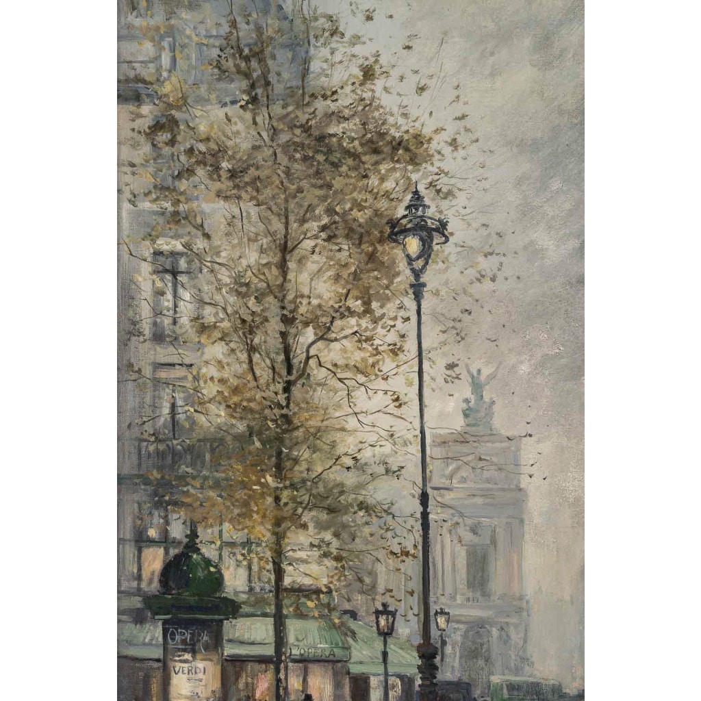 Jean Bernard Trotzier Vue de l’Opéra Garnier huile sur toile XXème siècle 