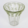 Vase "Muguet" verre blanc patiné vert de René LALIQUE 