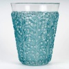 Vase "Saint Tropez" verre blanc patiné bleu de René LALIQUE 