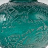 Vase "Aras" verre vert canard patiné blanc de René LALIQUE 