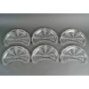 Suite de 6 Assiettes à Salade "Pissenlit" verre blanc de René LALIQUE 