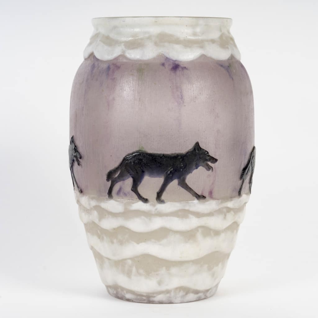 Vase "Loups" pâte de verre de Gabriel ARGY-ROUSSEAU 