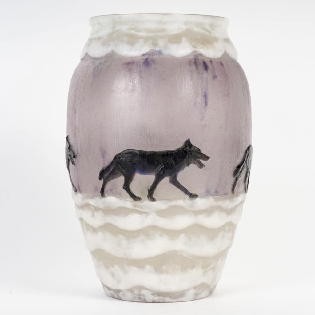 Vase "Loups" pâte de verre de Gabriel ARGY-ROUSSEAU 