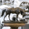 SCULPTURE - CHEVAL ET CHIEN A L’ÉCURIE , HENRI - ALFRED JACQUEMART (1824-1896) - BRONZE 