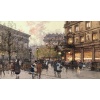 GALIEN LALOUE Tableau 20è Paris Animation aux 3 quartiers à La Madeleine Gouache et aquarelle Signée Certificat 