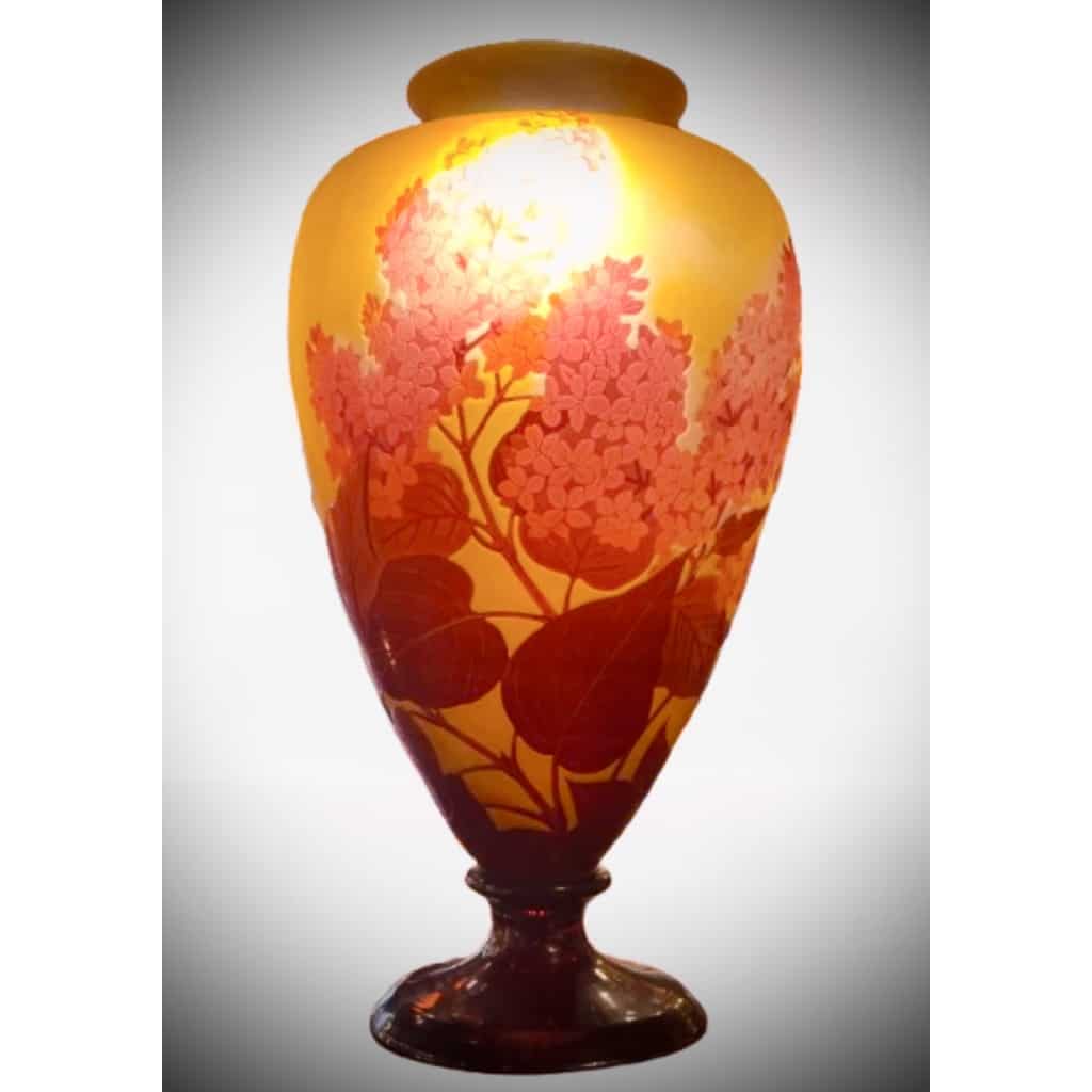 IMPORTANT ET RARE VASE DES ETABLISSEMENT EMILE GALLE 