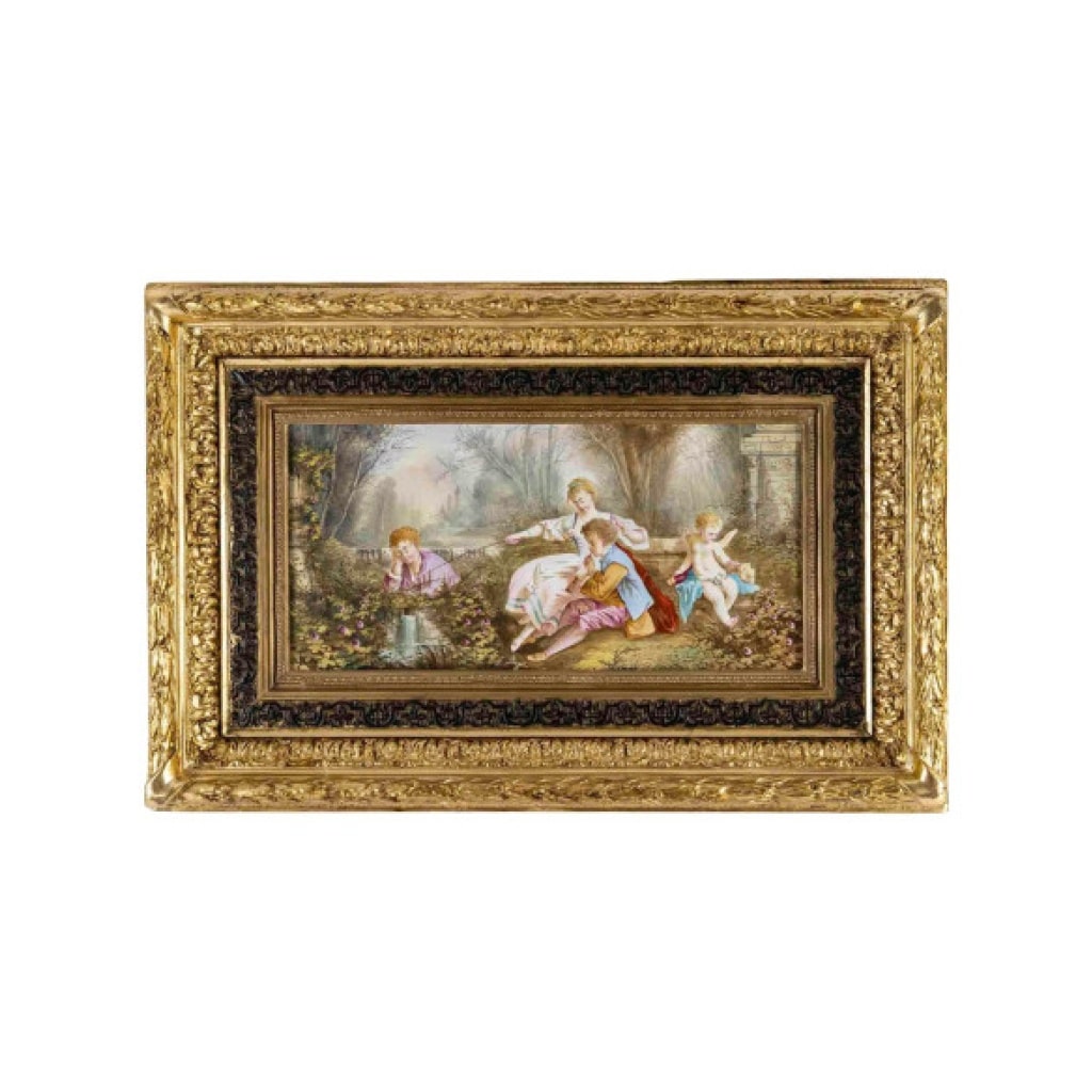 Tableau Peint Sur Porcelaine Du XIXe Siècle 