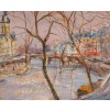 Serge Belloni (1925-2005), Vue des Quais de Seine, Huile sur Bois, Vers 1960 